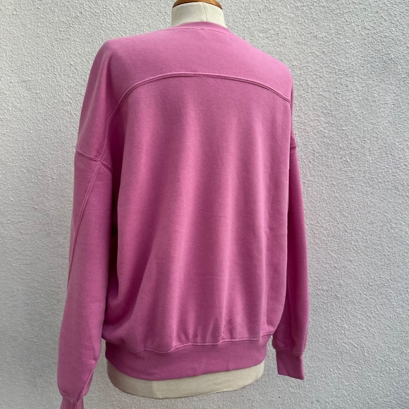 Pink "Sweet Like Candy" Glitter Graphic Sweatshirt w/Candy Charm | Size S (NWT) - Picture 2 of 4